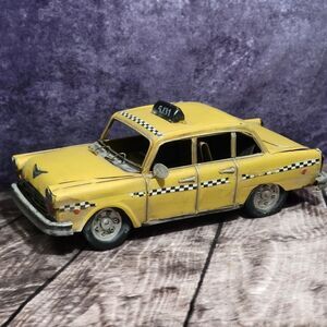 Vintage Tin Metal Taxi Cab